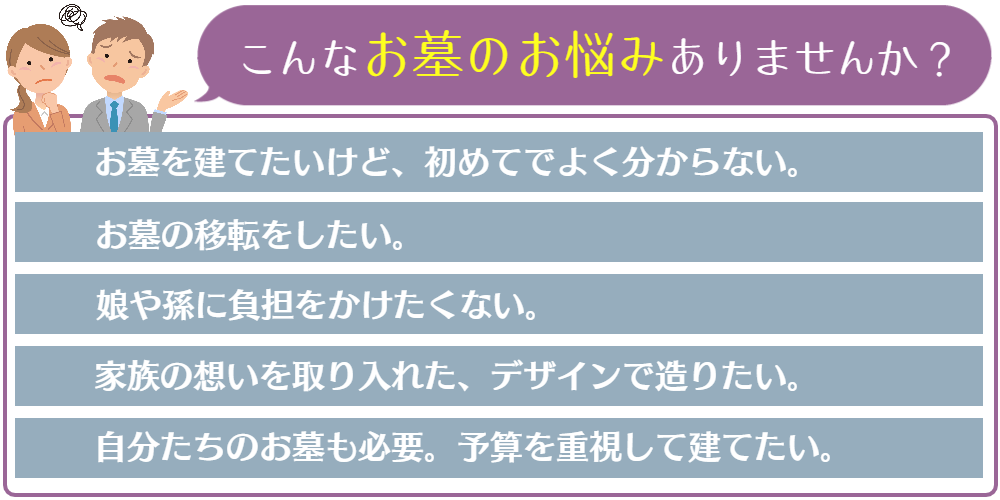 お墓に関する悩み